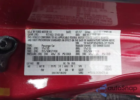 2017 Ford Focus Titanium из США, поврежденный, VIN 1FADP3N25HL311609